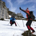 raquetas de nieve en picos de europa