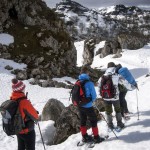 raquetas de nieve en picos de europa