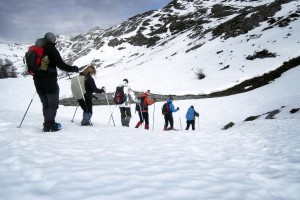 raquetas de nieve en picos de europa