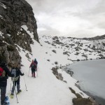 raquetas de nieve en los lagos, asturias