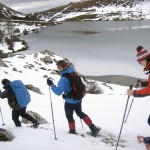 raquetas de nieve en los lagos, asturias