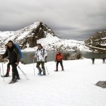 raquetas de nieve en los lagos, asturias