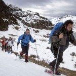 raquetas de nieve en los lagos, asturias