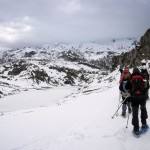 raquetas de nieve en los lagos, asturias