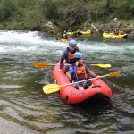 canoaraft en el sella, asturias