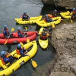 canoaraft en el sella, asturias