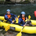 canoaraft en el sella, asturias