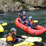 canoaraft en el sella, asturias