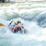 canoaraft en el sella, asturias