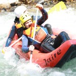 canoaraft en el sella, asturias