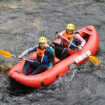 canoaraft en el sella, asturias