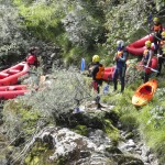 canoaraft en el sella, asturias