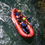 canoaraft en el sella, asturias