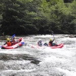 canoaraft en el sella, asturias