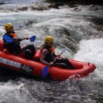 canoaraft en el sella, asturias