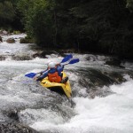 canoaraft en el sella, asturias