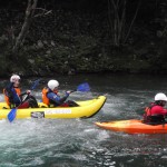 canoaraft en el sella, asturias