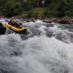canoaraft en el sella, asturias