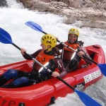 canoaraft en el sella, asturias