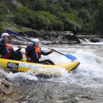 canoaraft en el sella, asturias