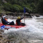 canoaraft en el sella, asturias