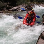 canoaraft en el sella, asturias