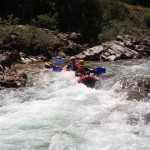 canoaraft en el sella, asturias