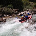 canoaraft en el sella, asturias