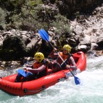 canoaraft en el sella, asturias