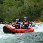 canoaraft en el sella, asturias