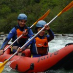 canoaraft en el sella, asturias