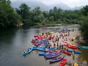 descenso del sella en canoa, asturias