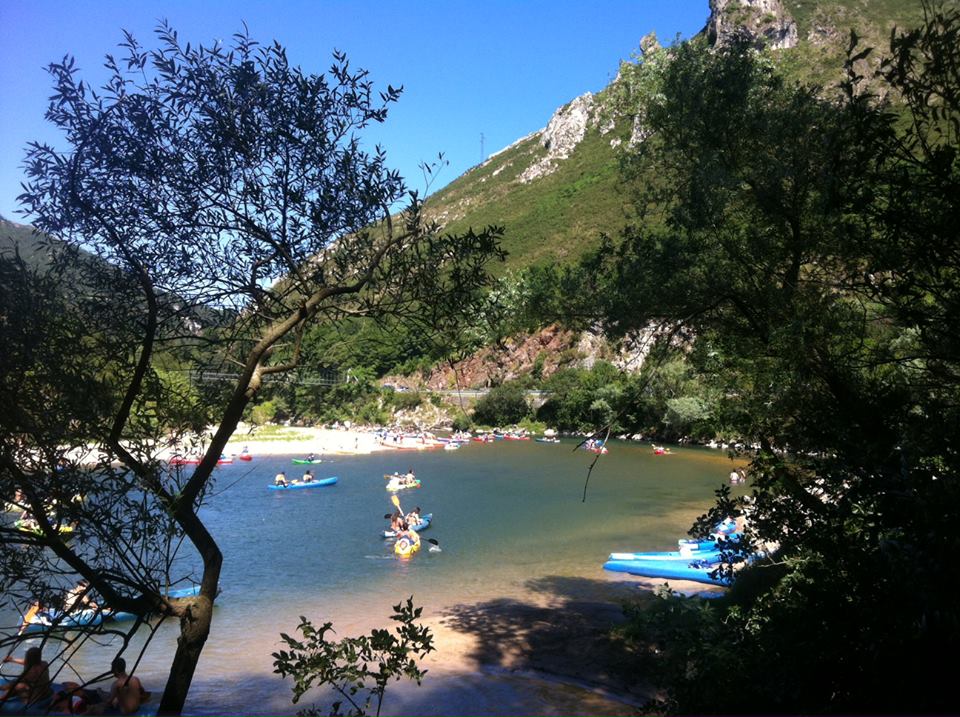 pasarela de cuevas, la uña, rio sella